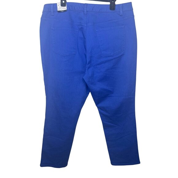 Talbots Womens Simply Flattering Collection Ankle Pants18W Blue Stretch Slim Fit - Picture 12 of 13